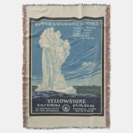 Yellowstone Old Faithity Park Vintage Poster Decke