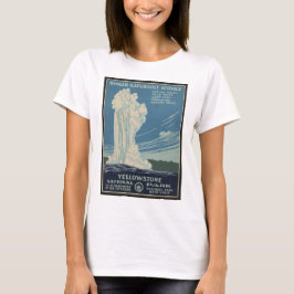 Yellowstone Old Faithity Park Vintage Poster T-Shirt