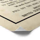 Yellowstone Park 1959 Gefährlicher Bär Poster (Ecke)