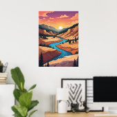 Yellowstone Park Landschaft Poster (Heimbüro)