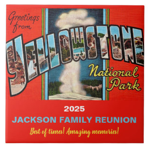 Yellowstone Park Memory Tile Fliese