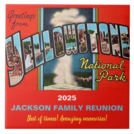 Yellowstone Park Memory Tile Fliese (Vorderseite)