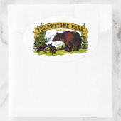 Yellowstone Park Ovaler Aufkleber (Tasche)