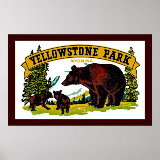 Yellowstone Park Poster (Vorne)