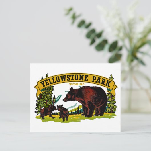 Yellowstone Park Postkarte (Stehend Vorderseite)