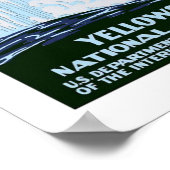 Yellowstone Park Vintage Reise Poster (Ecke)