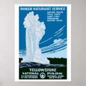 "Yellowstone Park" Vintages WPA-Poster Poster (Vorne)