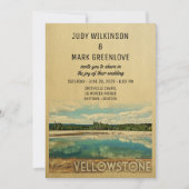 Yellowstone Park Wedding Einladung (Vorderseite)