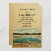 Yellowstone Park Wedding Einladung (Vorne/Hinten)