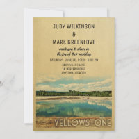 Yellowstone Park Wedding Einladung