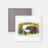 Yellowstone Park, Wyoming Magnet (Vorderseite/Rückseite)
