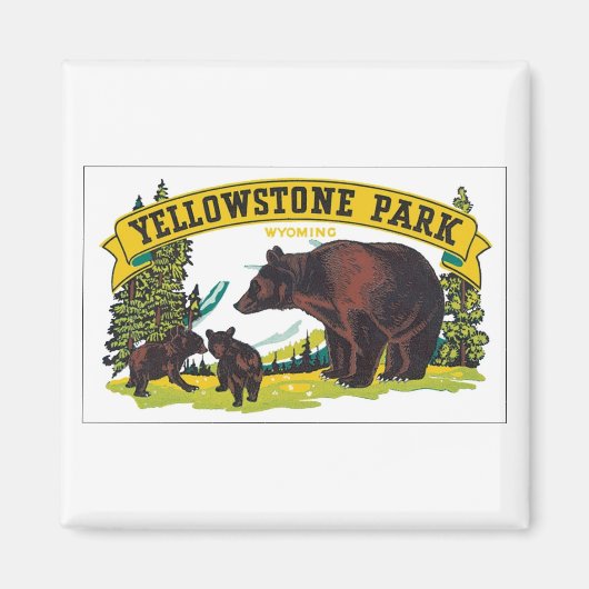 Yellowstone Park, Wyoming Magnet (Vorne)