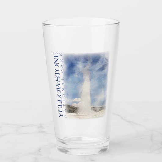 Yellowstone Pint Glass, altes, feines Tumbler (Vorderseite)