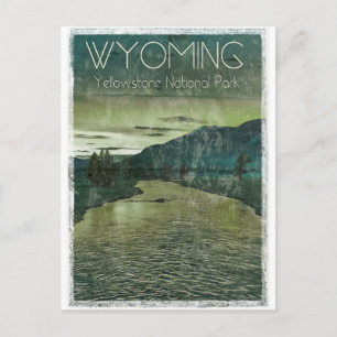 Yellowstone-Plakat Postkarte