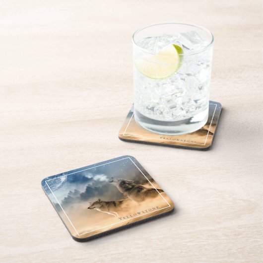 Yellowstone Plastic Coaster-The Wolves Getränkeuntersetzer (Rechte Seite)