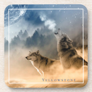 Yellowstone Plastic Coaster-The Wolves Getränkeuntersetzer