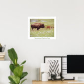 Yellowstone Poster mit Bison und Calf (Heimbüro)