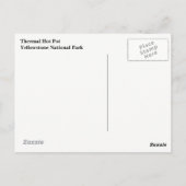 Yellowstone Postkarte (Rückseite)