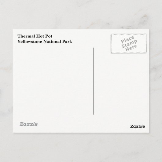 Yellowstone Postkarte (Rückseite)