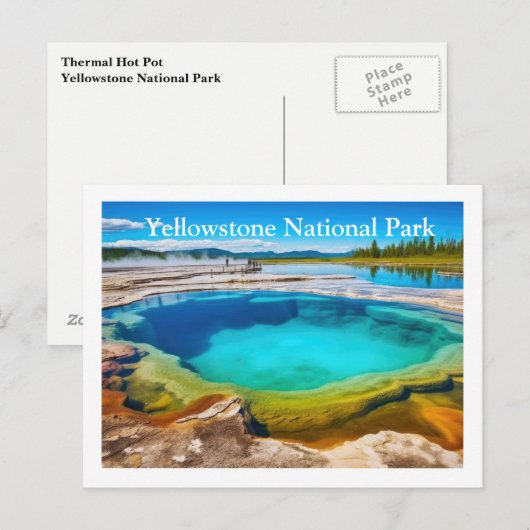 Yellowstone Postkarte (Vorne/Hinten)