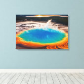 Yellowstone Prismatisch Thermal Hot Pot Leinwand A (Insitu (Holzboden))