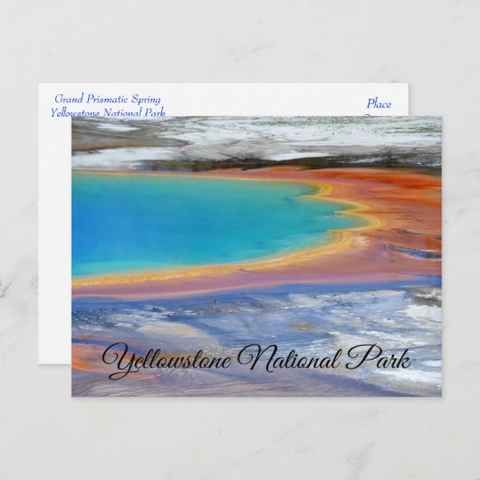 Yellowstone Prismatischer Frühlingsschwund Postkar Postkarte (Vorne/Hinten)