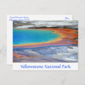 Yellowstone Prismatischer Frühlingsschwund Postkar Postkarte (Vorne/Hinten)