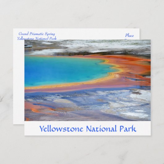 Yellowstone Prismatischer Frühlingsschwund Postkar Postkarte (Vorne/Hinten)