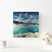 Yellowstone Quadratische Wanduhr (Zuhause)