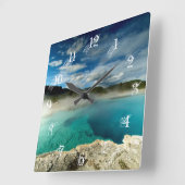 Yellowstone Quadratische Wanduhr (Winkel)