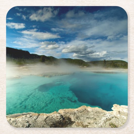 Yellowstone Rechteckiger Pappuntersetzer (Vorderseite)