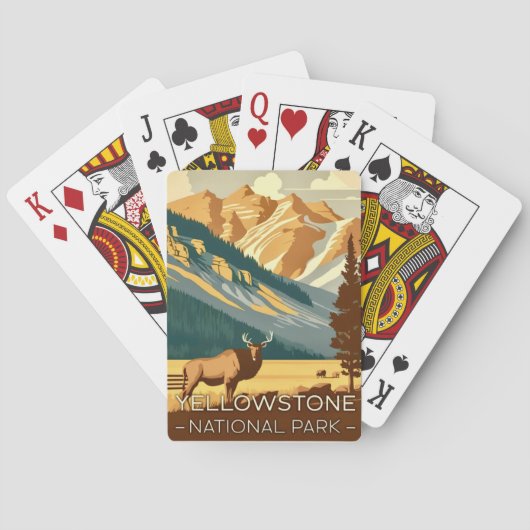 Yellowstone Reise Spielkarten (Rückseite)
