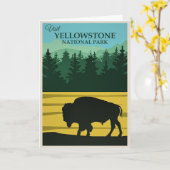 Yellowstone-Reiseposter Karte (Gelbe Blume)