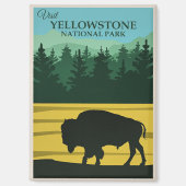 Yellowstone-Reiseposter Magnet (Vorderseite)