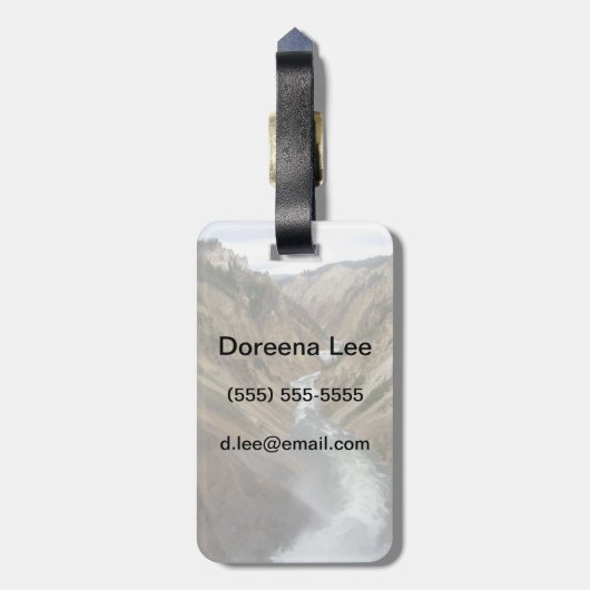 Yellowstone River Gepäckanhänger (Rückseite vertikal)