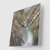 Yellowstone River Quadratische Wanduhr (Winkel)