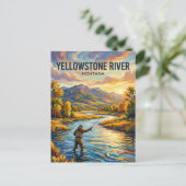 Yellowstone River USA wird zu Postkarte (Stehend Vorderseite)