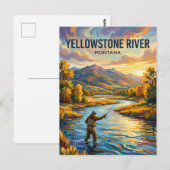 Yellowstone River USA wird zu Postkarte (Vorne/Hinten)