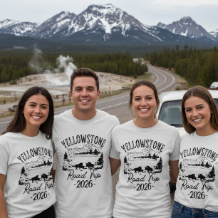 Yellowstone Roadtrip 2026 Familenurlaub-Shirt T-Shirt