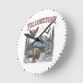 Yellowstone Runde Wanduhr (Winkel)