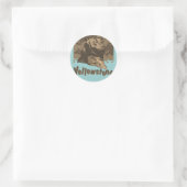 Yellowstone Runder Aufkleber (Tasche)