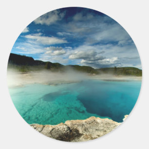 Yellowstone Runder Aufkleber