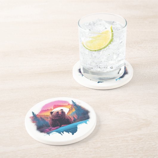 Yellowstone Sandstone Untersetzer Bear (Seite)