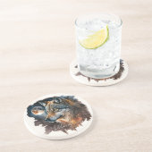 Yellowstone Sandstone Untersetzer Wolf (Seite)