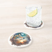 Yellowstone Sandstone Untersetzer Wolf (Seite)