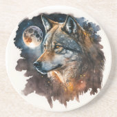 Yellowstone Sandstone Untersetzer Wolf (Vorne)