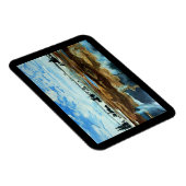 Yellowstone See im Winter Card Magnet (Rechte Seite)