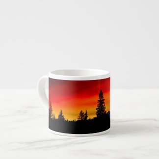 Yellowstone-Sonnenuntergang Espressotasse
