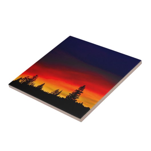 Yellowstone-Sonnenuntergang Fliese (Seite)