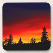 Yellowstone-Sonnenuntergang Getränkeuntersetzer (Vorderseite)